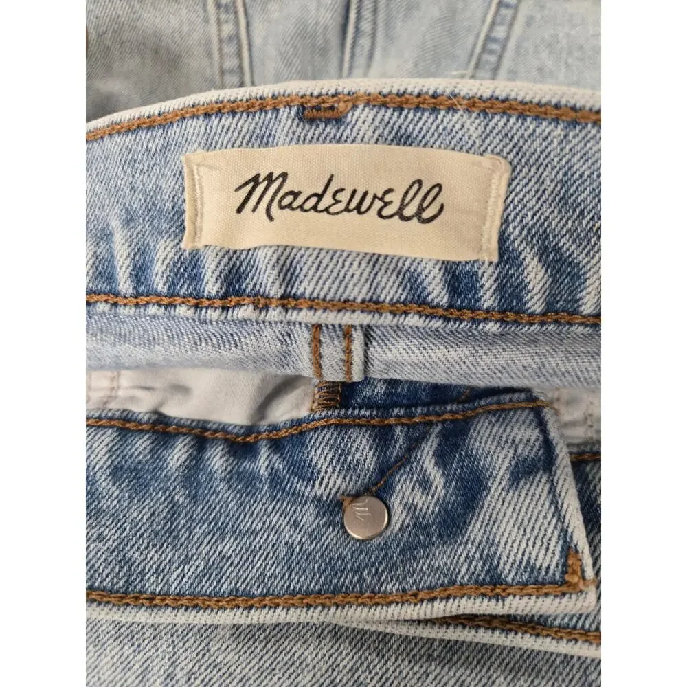 Madewell The Perfect Vintage Crop Jean Light‎ Wash Distressed High Rise 26